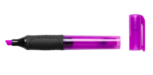 A purple marker pen isolated on a white or transparent background.