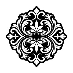 Obraz premium Glyph Style Baroque Symbols
