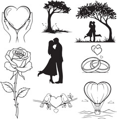 Collection of valentine's day icons