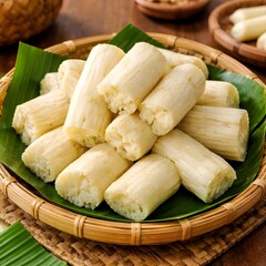 Peuyeum: Sweet fermented cassava.