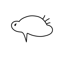 simple hand drawn speech bubbles for communication