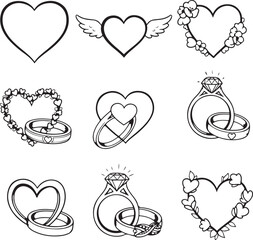 Collection of valentine's day icons
