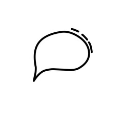 simple hand drawn speech bubbles for communication