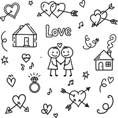 Collection of valentine's day icons