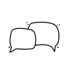 simple hand drawn speech bubbles for communication