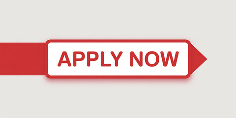 Red arrow shape with white rectangle and APLYNOW text apply now button