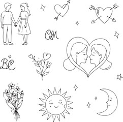 Collection of valentine's day icons