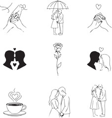Collection of valentine's day icons