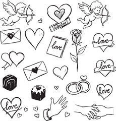 Collection of valentine's day icons