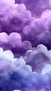 Ethereal lavender clouds cascade like amethyst dreams, evoking tranquility, Purple Day serenity, and surreal, mystical skyscapes
