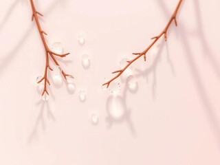 Gentle pastel hues embrace tea tree essential oil droplets, a liquid dream,  wellness,  essential oil