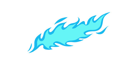 Vibrant blue flame graphic element for dynamic designs