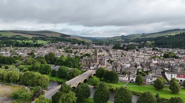 View of Peebles Scotland, The Scottish Borders