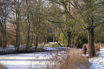 winter landscape with river