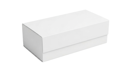 Plain white rectangular box with a fitted lid suitable for showcasing various product packaging designs and elegant gift presentation in ecommerce and retail environments