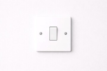 White Rocker Light Switch on Textured Wall