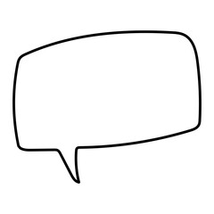 Naklejka premium Hand Sketched Speech Bubbles Outline. Comic Dialogue Balloons