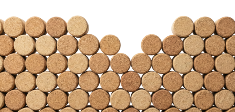 Stacked Wine Corks Background Texture - Natural Material - Powered by Adobe