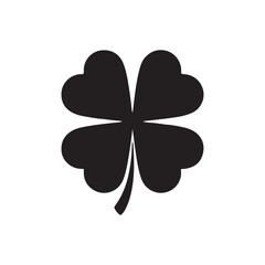 Clover icon vector logo template on white back ground