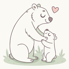 Obraz premium polar bear cartoon