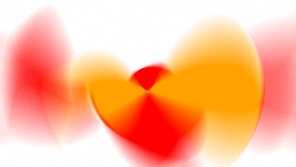 Vibrant Red and Orange Abstract Motion Swirls on transparent Background