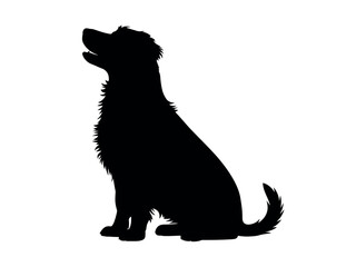 Silhouette of a Sitting Dog