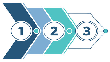 Modern infographic design with numbered steps on black background