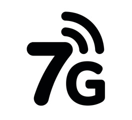 7G Network Signal Icon Logo