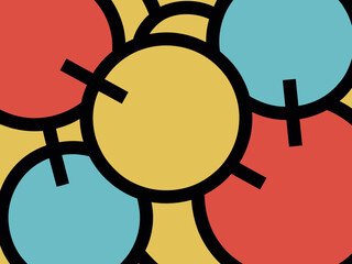 Colorful Overlapping Circles Graphic Design