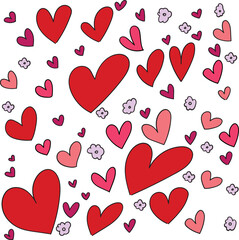 seamless pattern with hearts