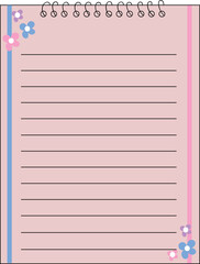 vector illustration of a notebook for your text