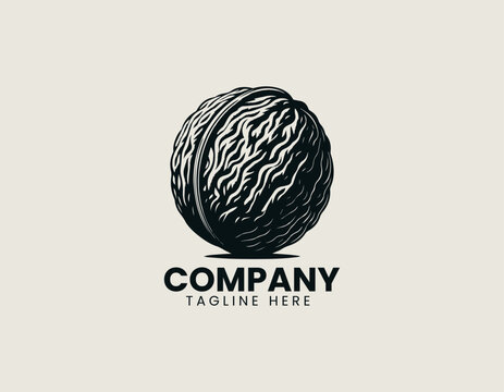 walnut black vector logo illustration