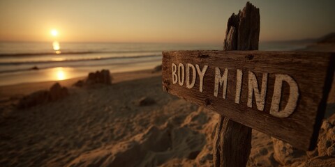 Beach Sign with Mindset Message