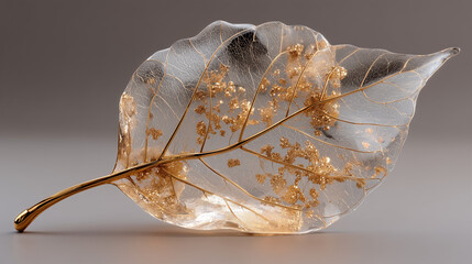 leaf crafted gold crystal
