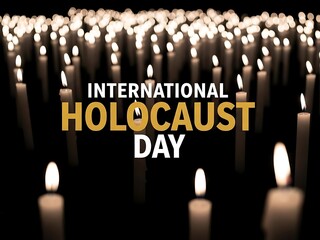 International holocaust day candles lit in remembrance and reflection
