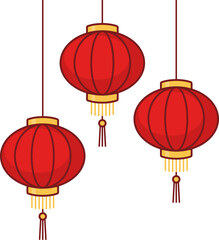 Chinese new Year 2026 red lanterns