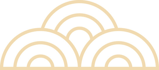 Chinese new Year 2026 cloud decorative shape