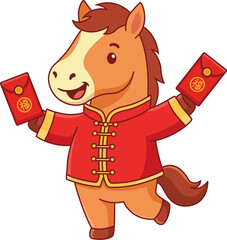 Chinese new Year 2026 cute horse