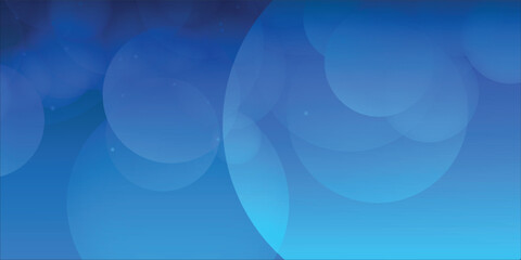 Blue Abstract Bokeh Background With Soft Circles, Gradient Light and Serene Tone eps10