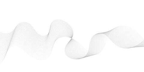 gray wave curve lines abstract background with flowing particles. Abstract beautiful holographic fluid wave liquid background. Wave lines created using blend tool. Digital frequency  illustration.