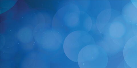 Blue Abstract Bokeh Background With Soft Light Circles For Abstract Design And Tech Projects eps10