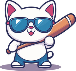 Cute cartoon dog with a bone and a funny kitten vector illustration featuring a happy pet character and a small mouse isolated on white