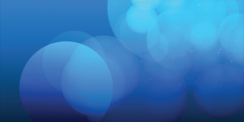 Blue Abstract Bokeh Background With Soft Circles, Gradient Light and Serene Tone