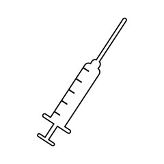 Syringe icon line. eps 10 vector illustration design
