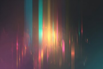 Abstract Colorful Light Streaks in Motion with Blurred Gradient Background.
