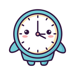 Cute Cartoon Clock Character Illustration