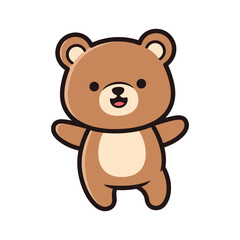 Fototapeta premium Cute Cartoon Bear Illustration