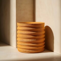 Beautiful wooden planter with unique design and texture