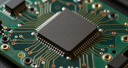 Quantum Computer Chip With Golden Connections