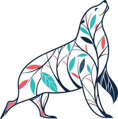 Colorful abstract vector illustration of a floral background pattern featuring a butterfly silhouette with elegant waves and curves for a nature inspired spring wallpaper design